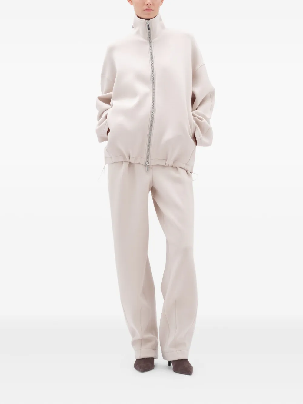 Remain Birger Christensen Zipped Sweatshirt In Neutral