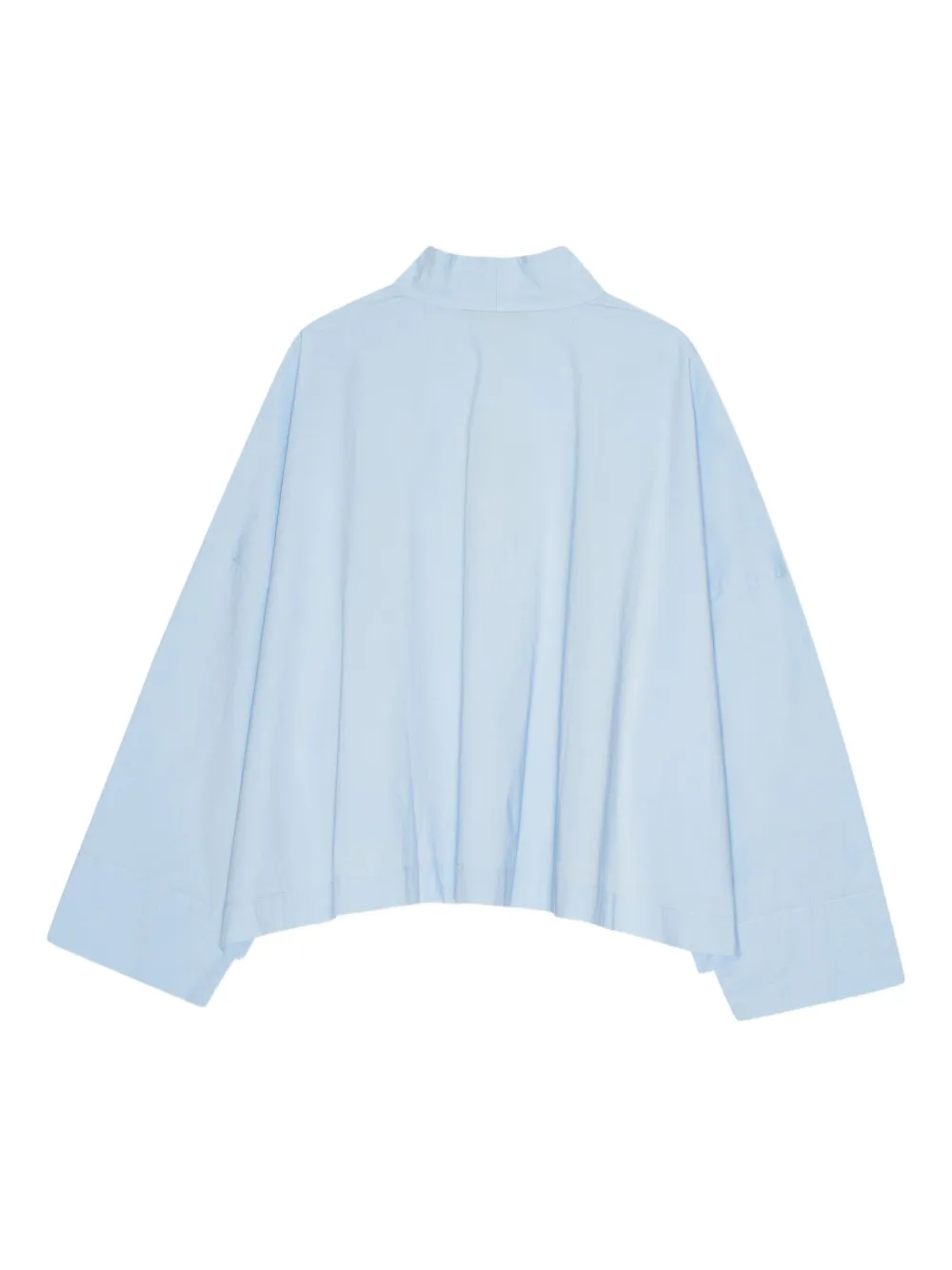 REMAIN Blouse met hoge hals en knoop Blauw