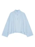 REMAIN high-neck button shirt - Blue
