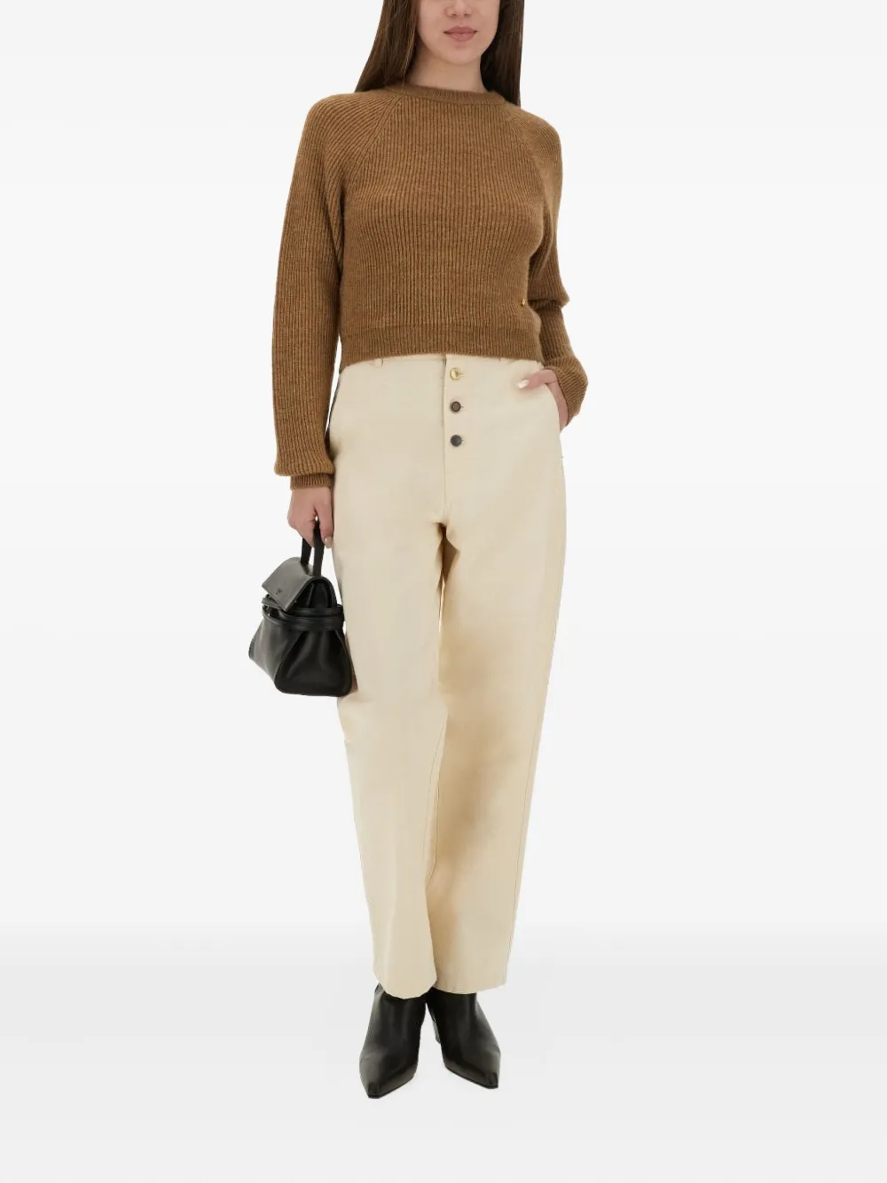 Moschino Sweater met ronde hals Bruin