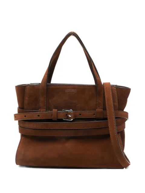 Moschino Tie Me suede tote bag 