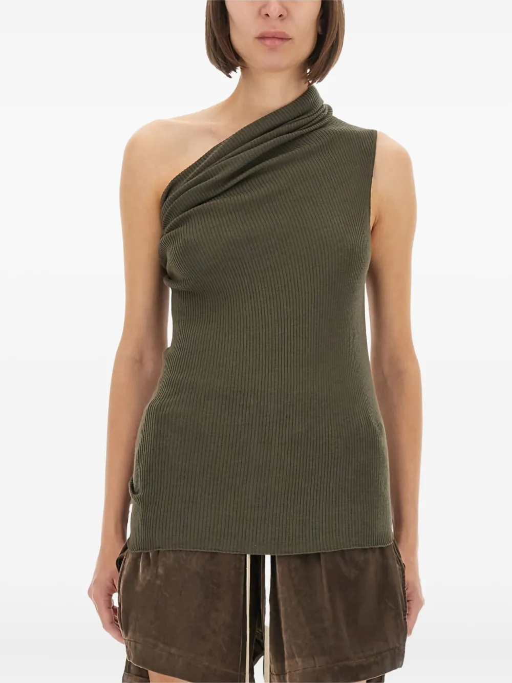 Rick Owens draped sleeveless top | Green | Image 1