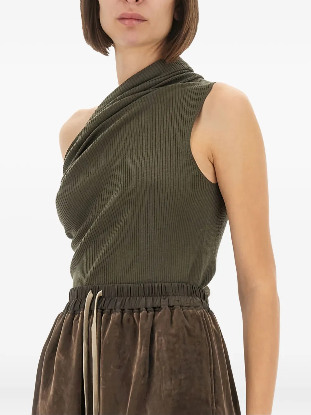 Rick Owens Gedrapeerde top Groen