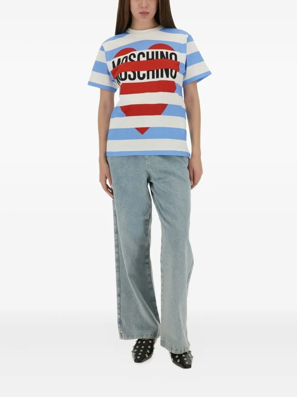 MOSCHINO JEANS drawstring waistband trousers - Blauw