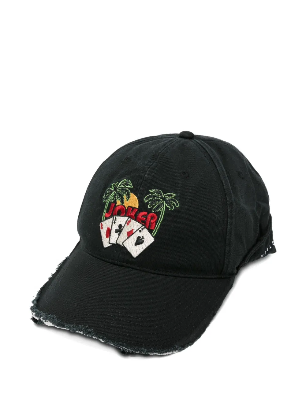Martine Rose Palm-tree Embroidered Hat In Black