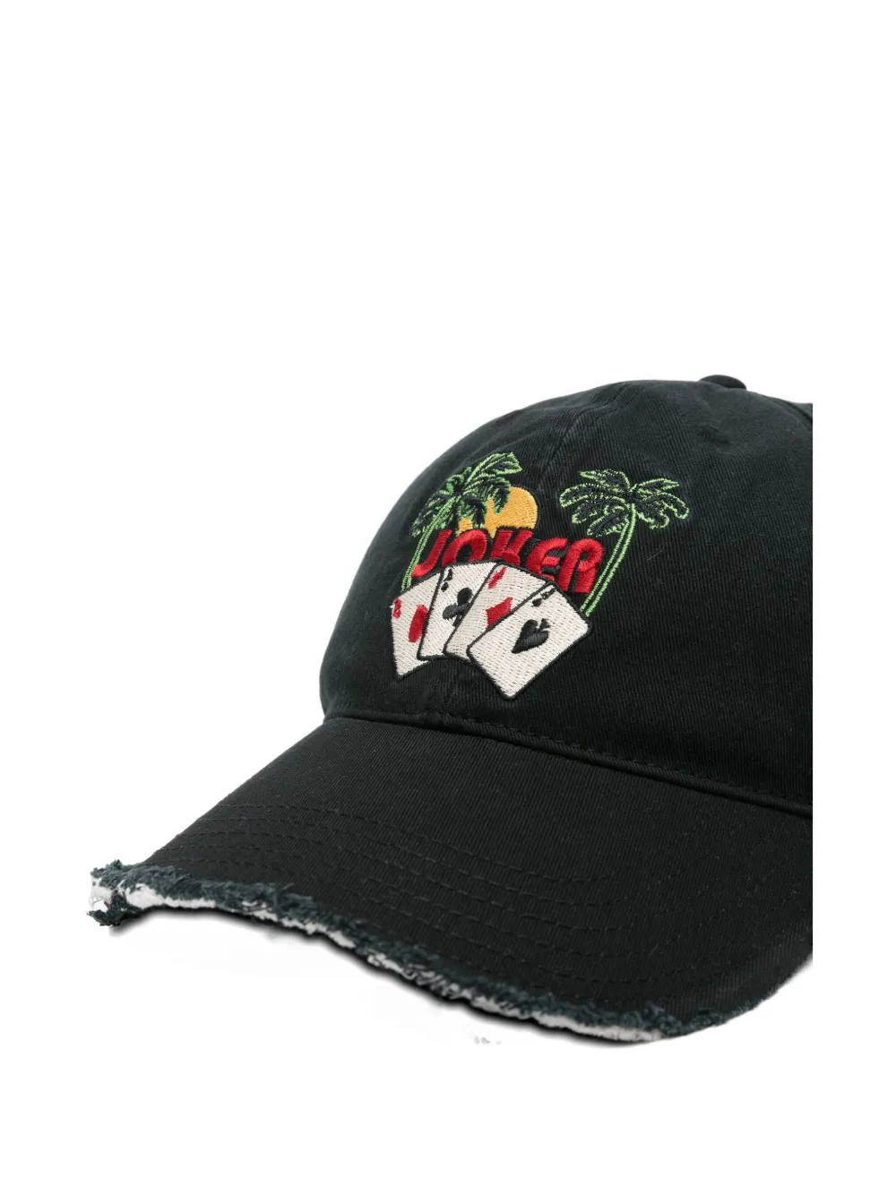 Martine Rose Palm-tree Embroidered Hat In Black