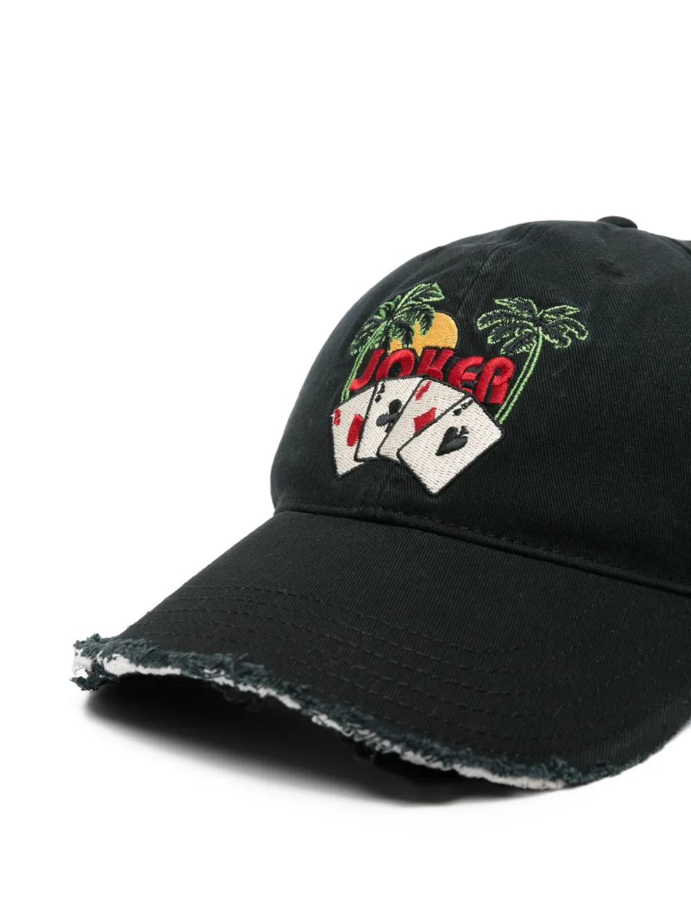 Martine Rose Hoed met geborduurde palmboom Zwart