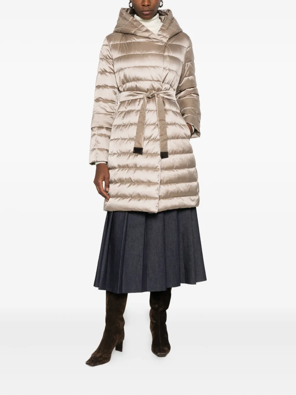 Max Mara Novef hooded coat - Bruin