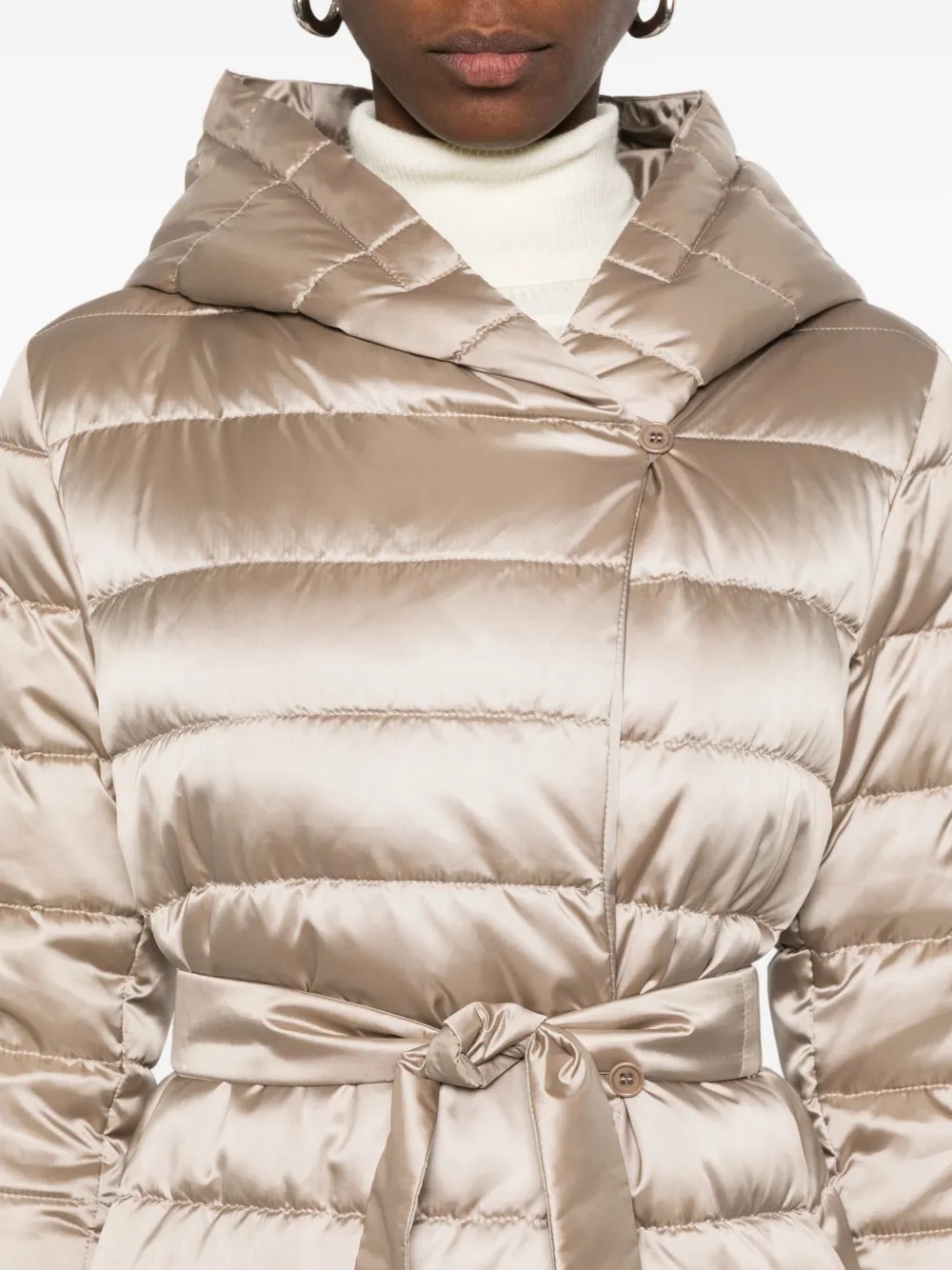 Max Mara Nove jas met capuchon Bruin