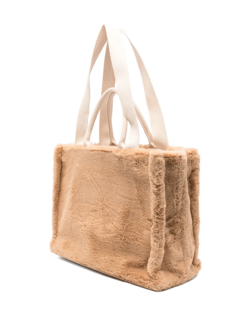 Marni Logo-embroidered Tote Bag In Neutral
