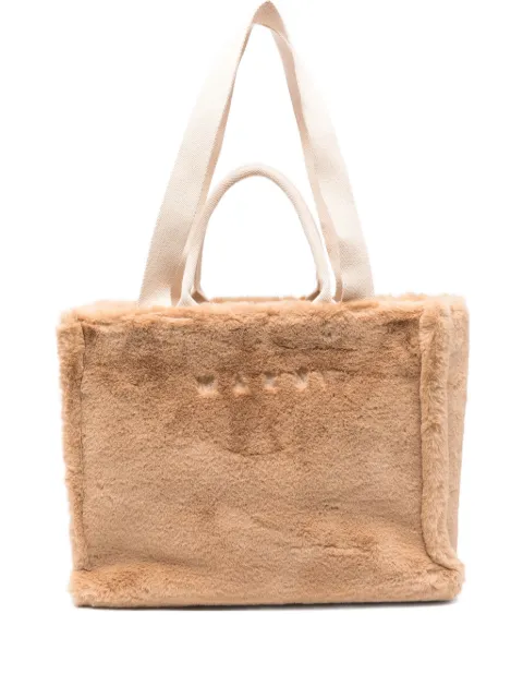 Marni logo-embroidered tote bag