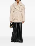 Sportmax concealed-fastening faux fur coat - Neutrals