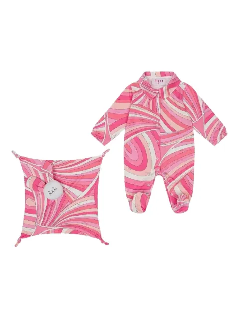 PUCCI Junior Iride Print pajamas and dou dou set