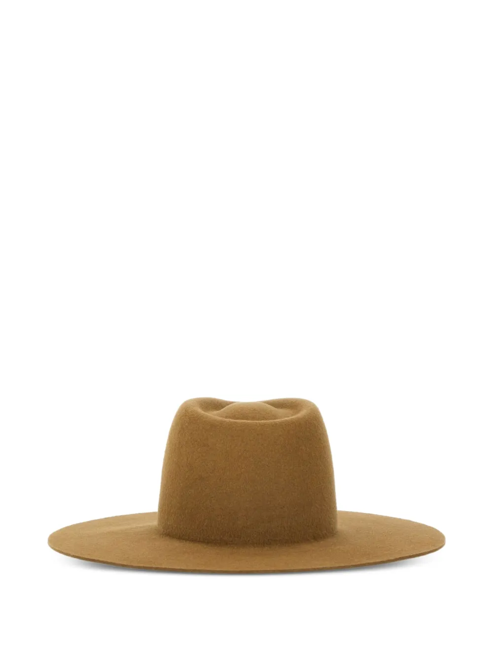 Ruslan Baginskiy Vilten fedora hoed met logodetail Bruin