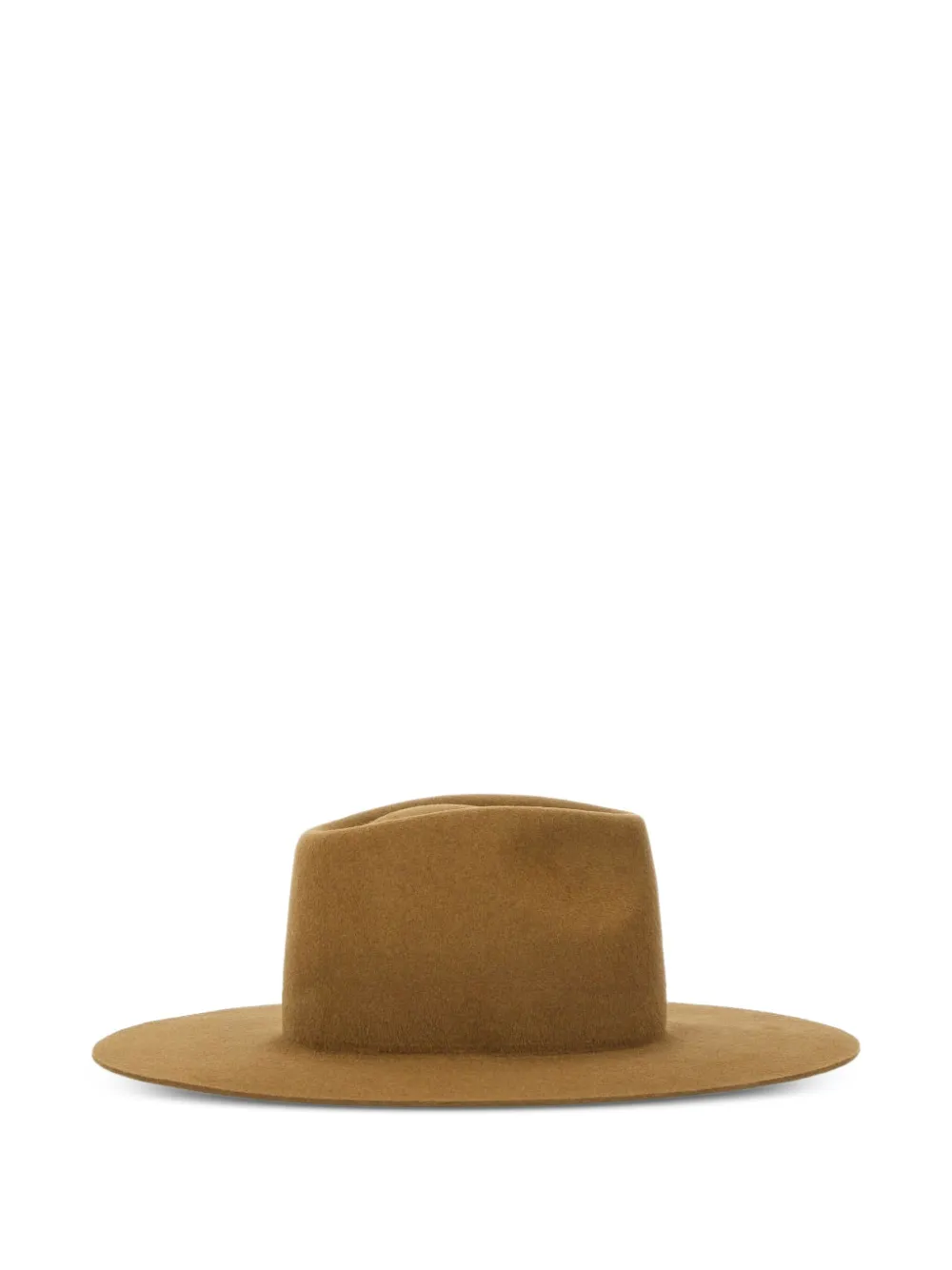 Ruslan Baginskiy Vilten fedora hoed met logodetail Bruin