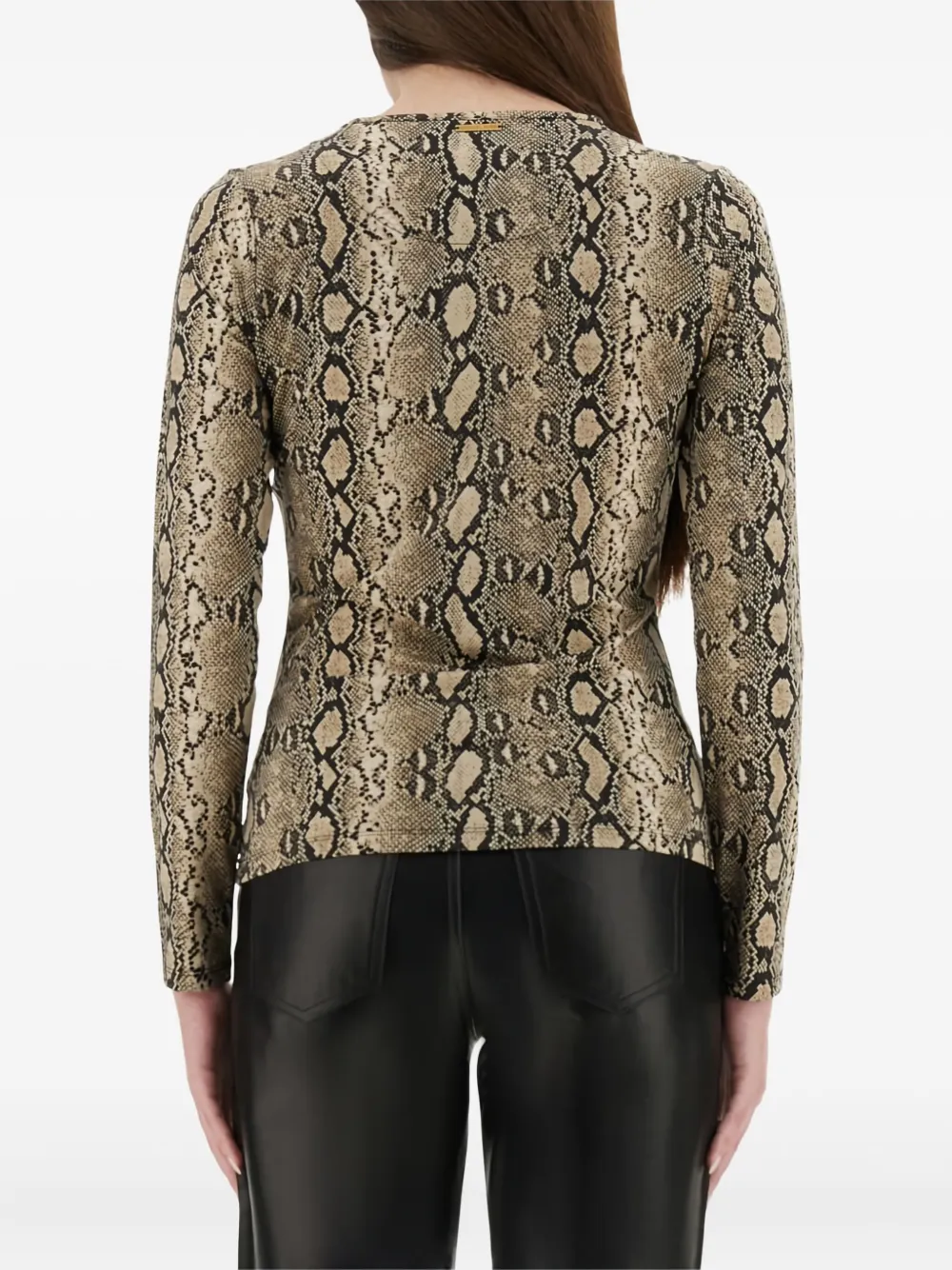 Michael Kors Blouse met dierenprint Beige
