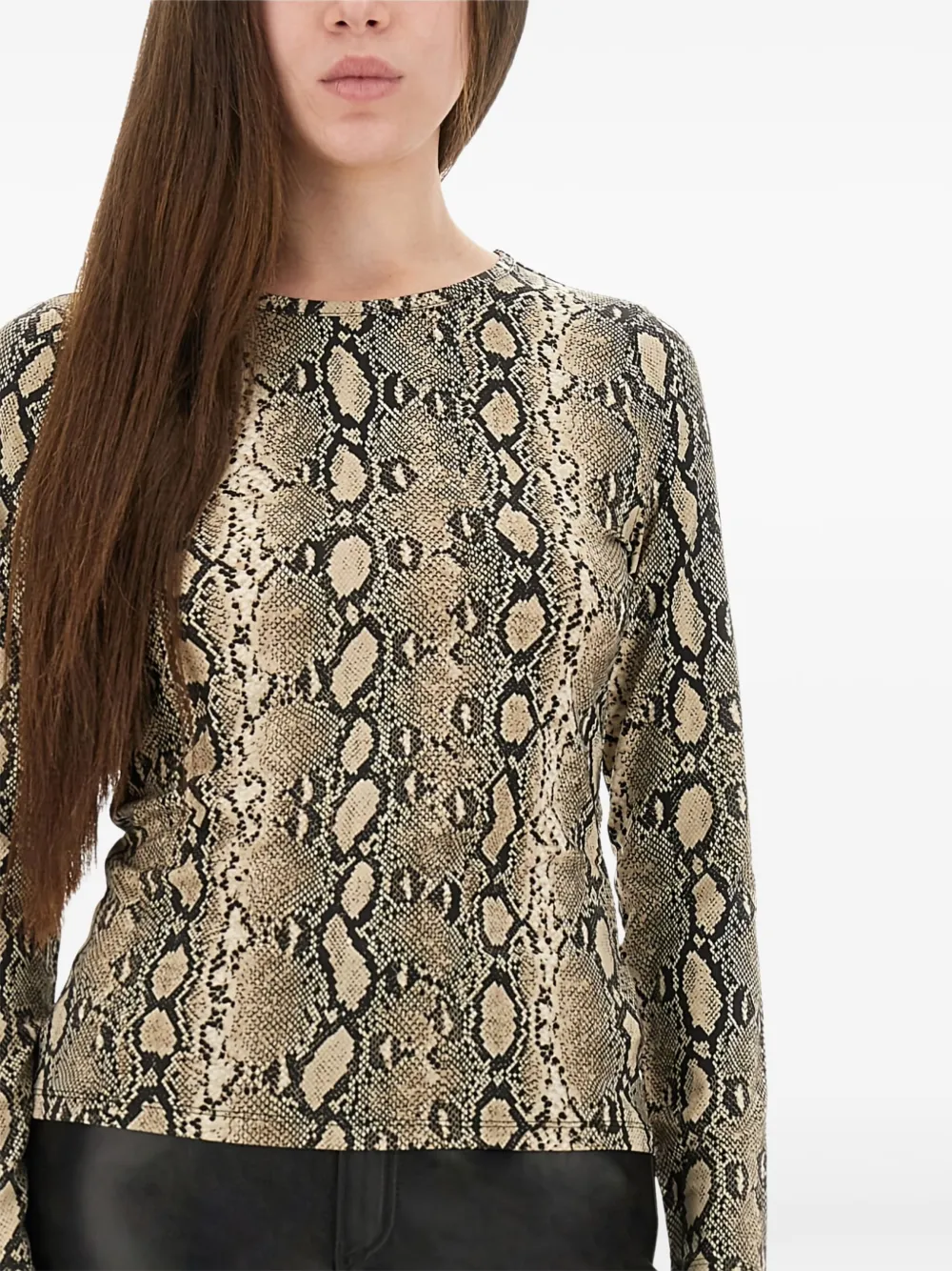 Michael Kors Blouse met dierenprint Beige