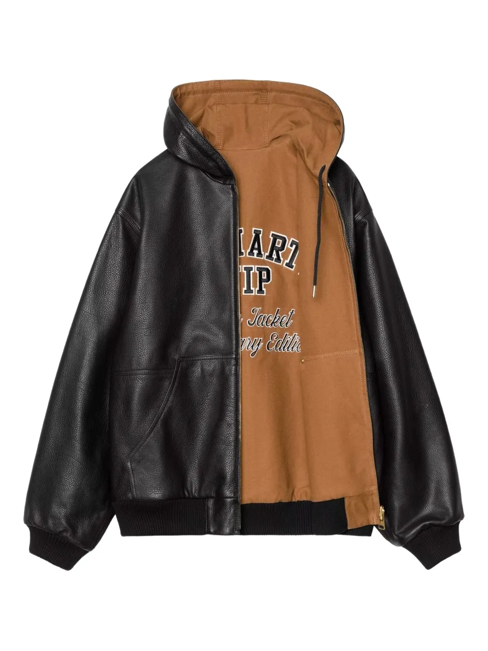 Carhartt Og Active 50years Anniversary Leather Bomber In Blue