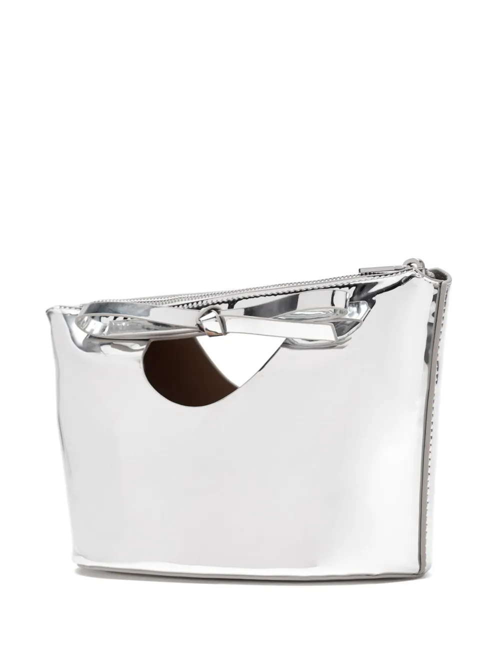 Studio Amelia Metallic clutch met uitgesneden details - Zilver