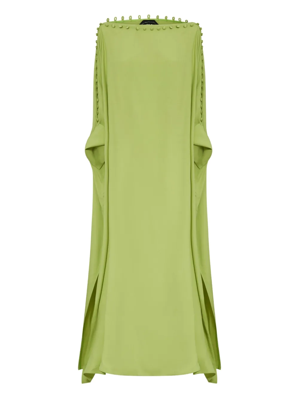 one-shoulder button-detail kaftan
