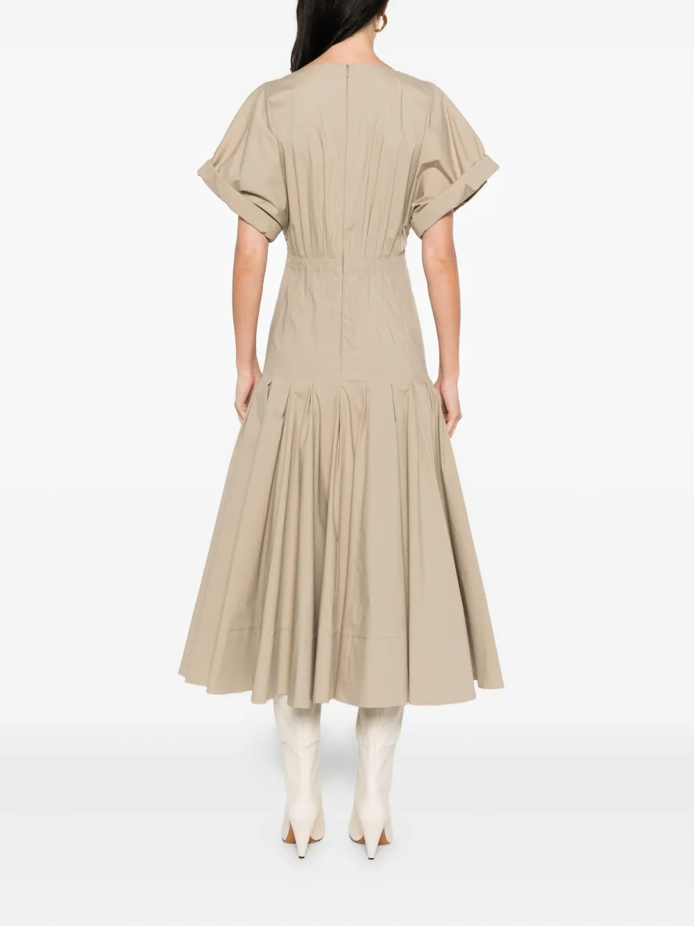 Proenza Schouler Jurk met V-hals Beige