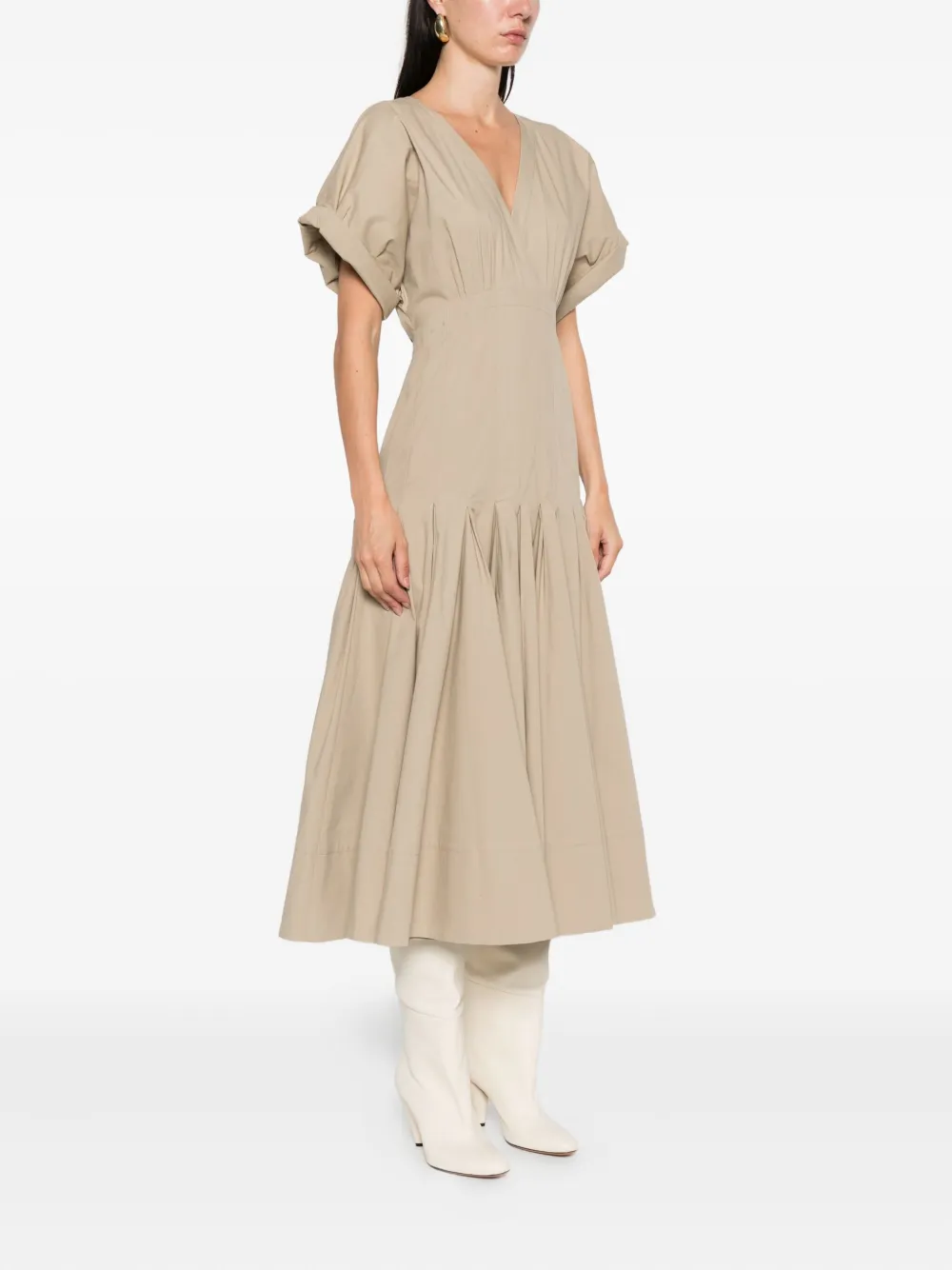 Proenza Schouler Jurk met V-hals Beige