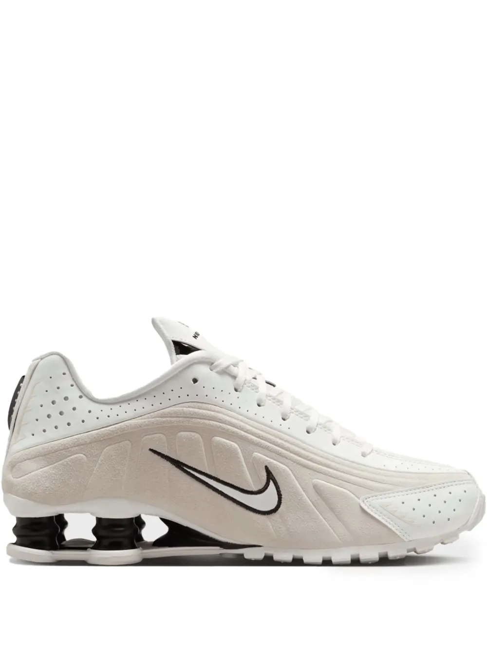 Nike Shox R4 leather-suede sneakers Pink