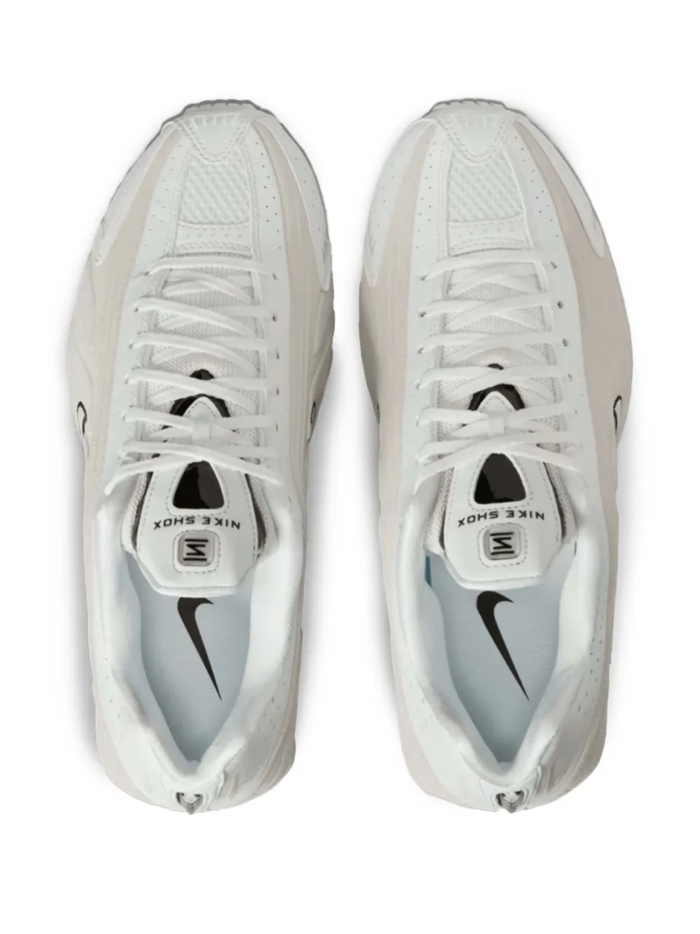 Nike Shox R4 leather-suede sneakers Pink