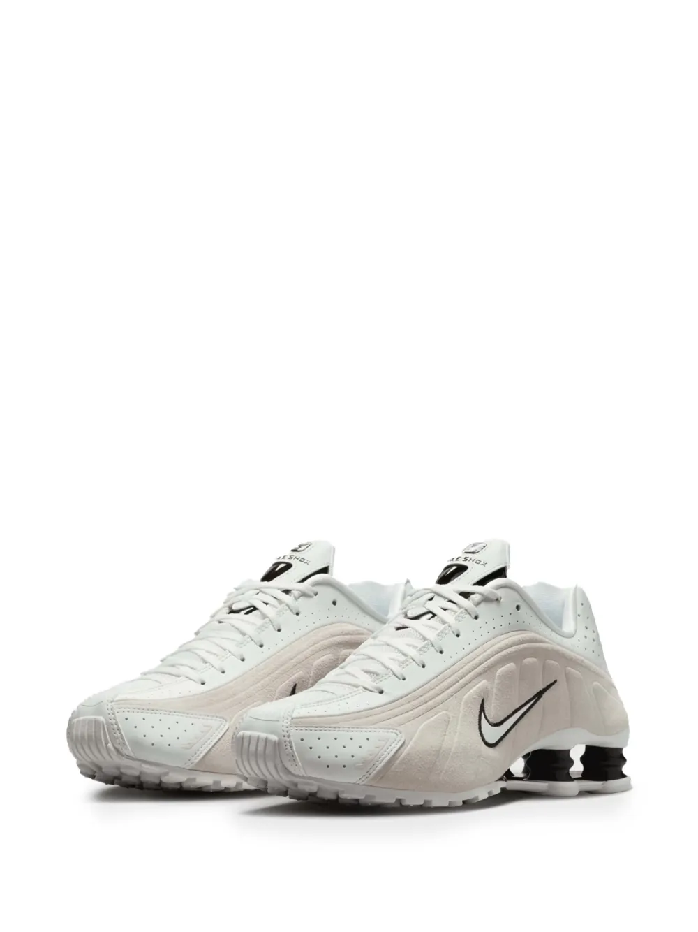 Nike Shox R4 leather-suede sneakers Pink