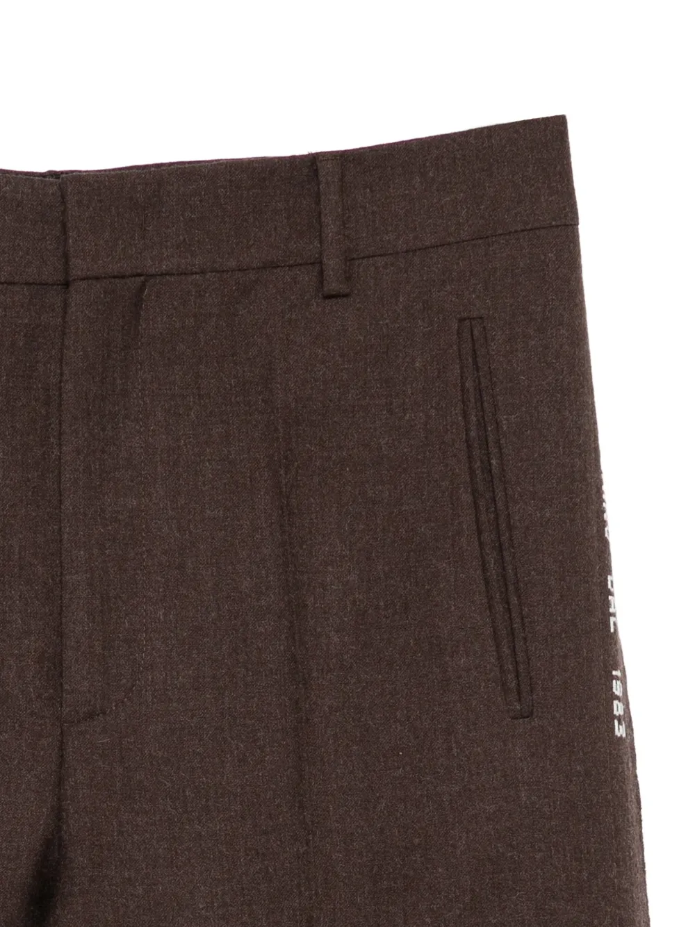 Moschino Broek met zijdetail Bruin