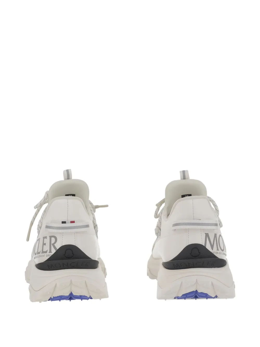 Moncler White Performance Sneakers With Tpu Spoiler In Neutral