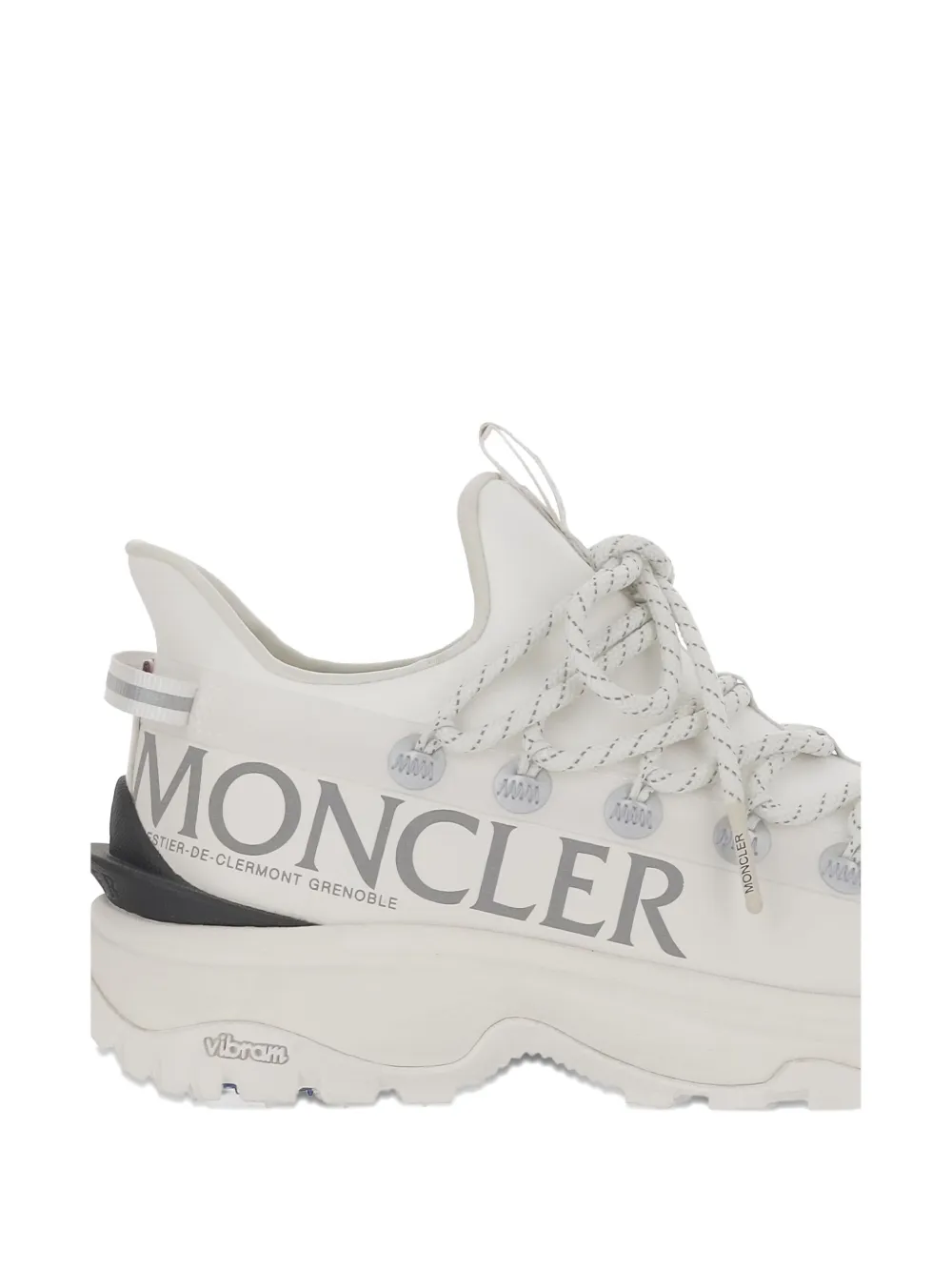 Moncler White Performance Sneakers With Tpu Spoiler In Neutral
