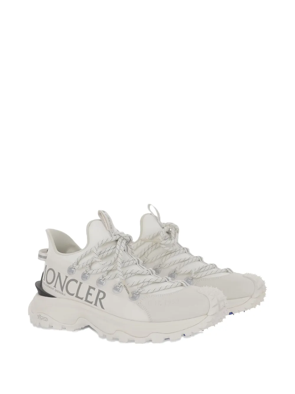 Moncler White Performance Sneakers With Tpu Spoiler In Neutral