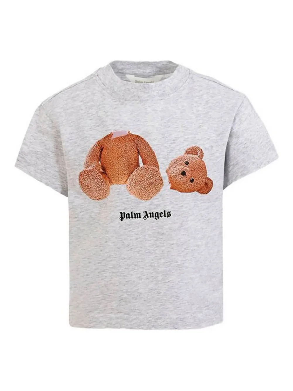 Palm Angels Kids bear-print T-shirt - Grigio