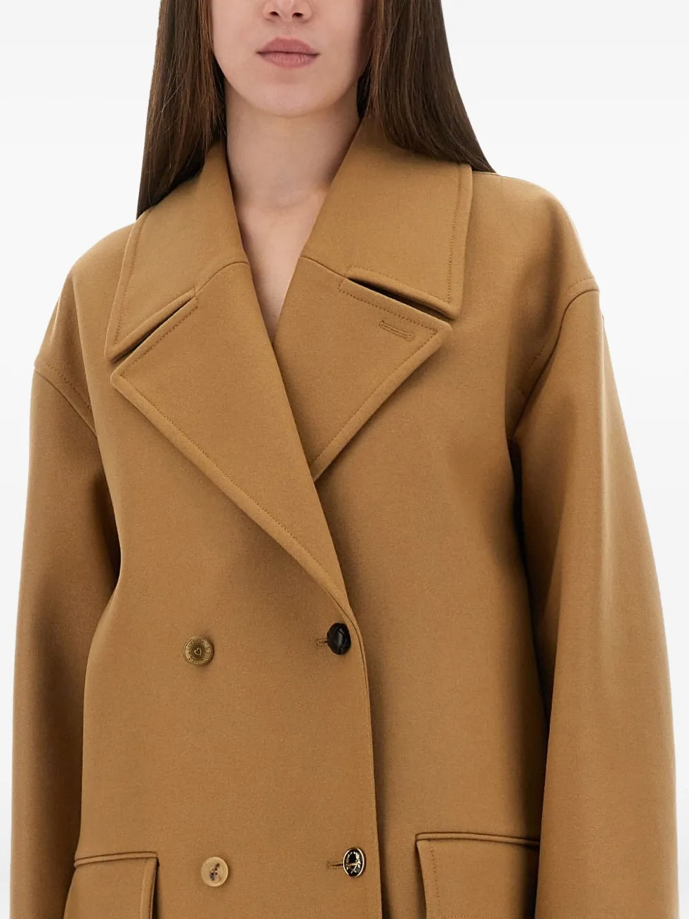 Moschino Jas met dubbele rij knopen Bruin