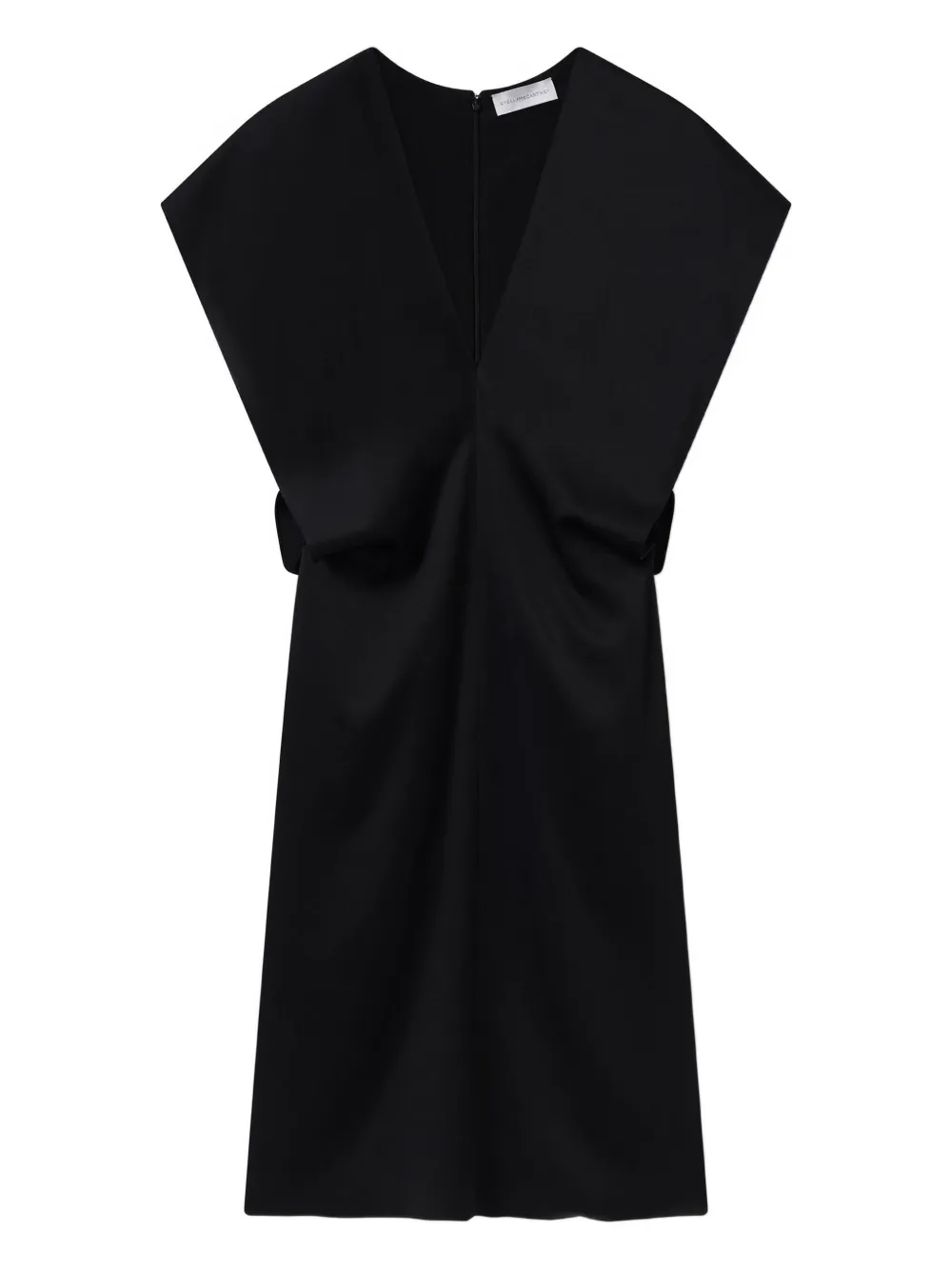 Stella Mccartney V-neck Short-sleeve Midi Dress In Black