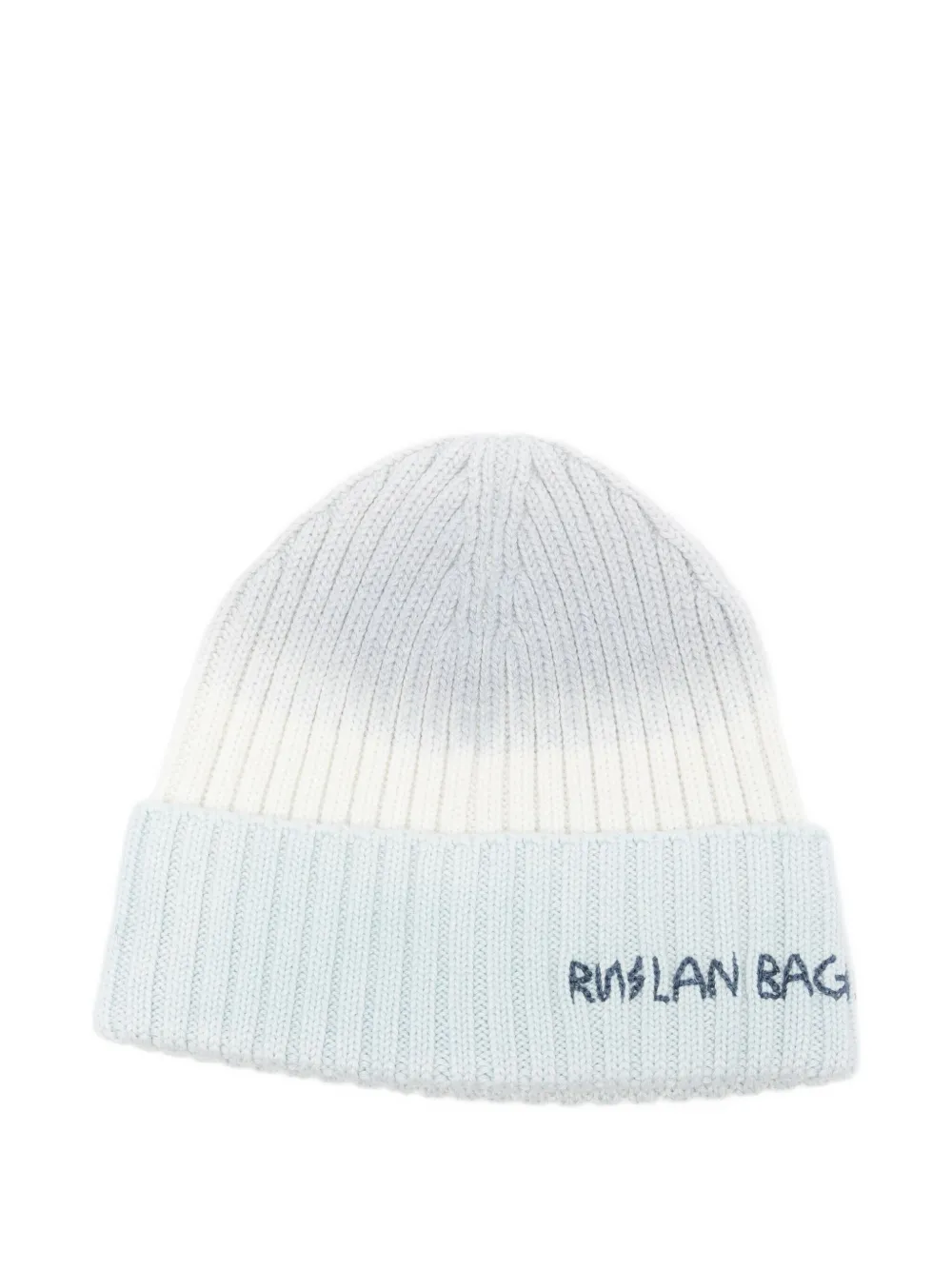 Ruslan Baginskiy ribbed-knit logo beanie Blauw