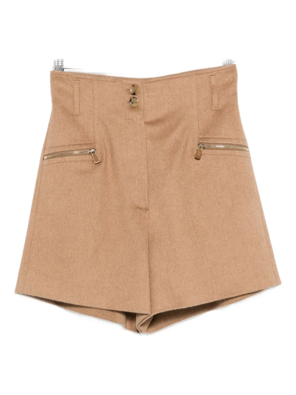 Max Mara Camel Colour Shorts In Neutral