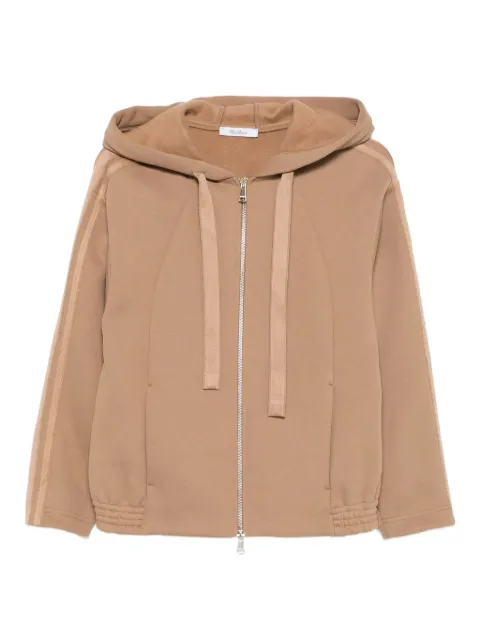 Max Mara hoodie con detalle de rayas y cierre