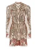 Temperley London Suzani sequin-embellished mini dress - Neutrals