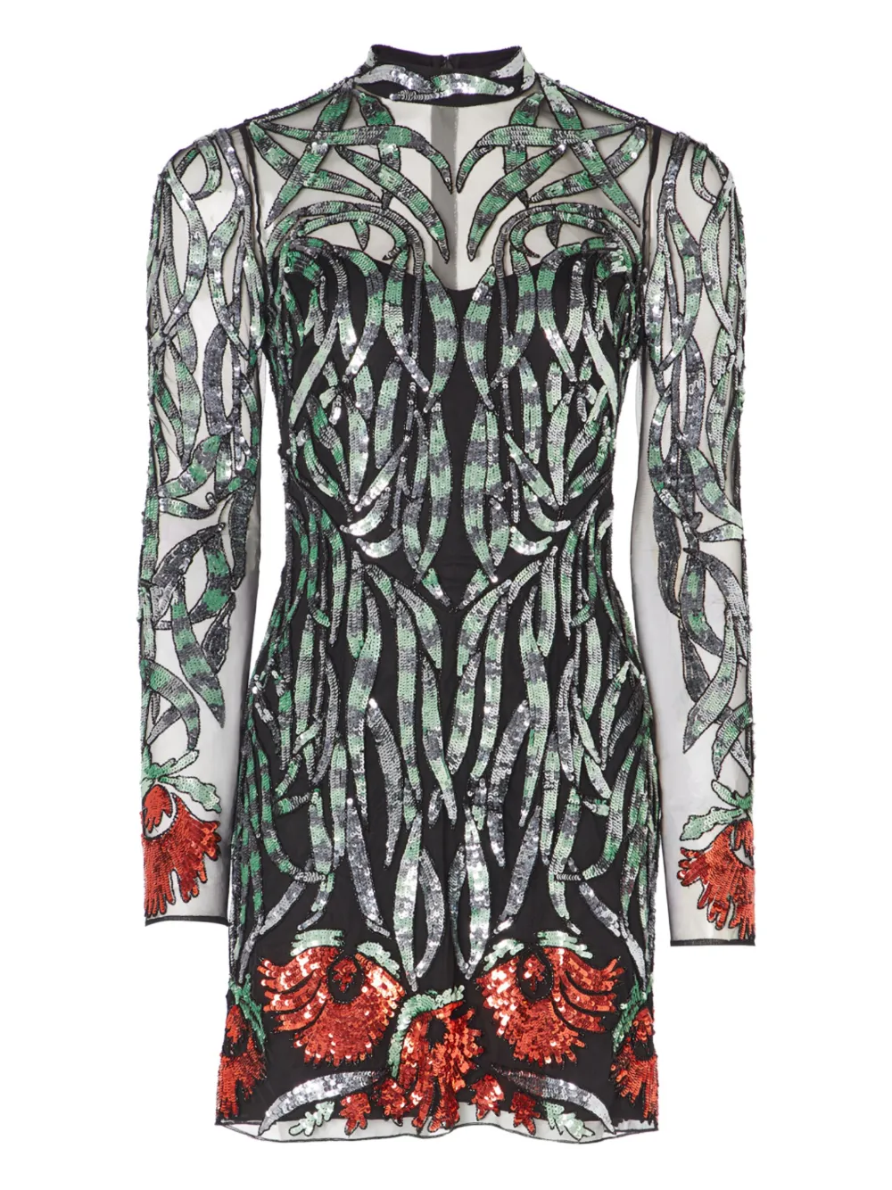 Temperley London Mini-jurk verfraaid met pailletten Zwart