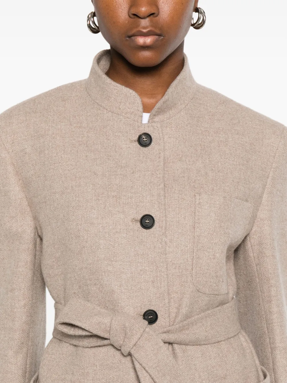 Max Mara Jack met opgestikte zak en knopen Beige