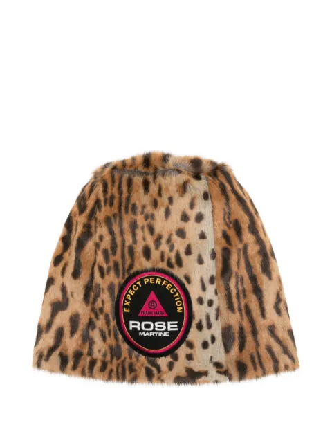 Martine Rose leopard-print patch hat