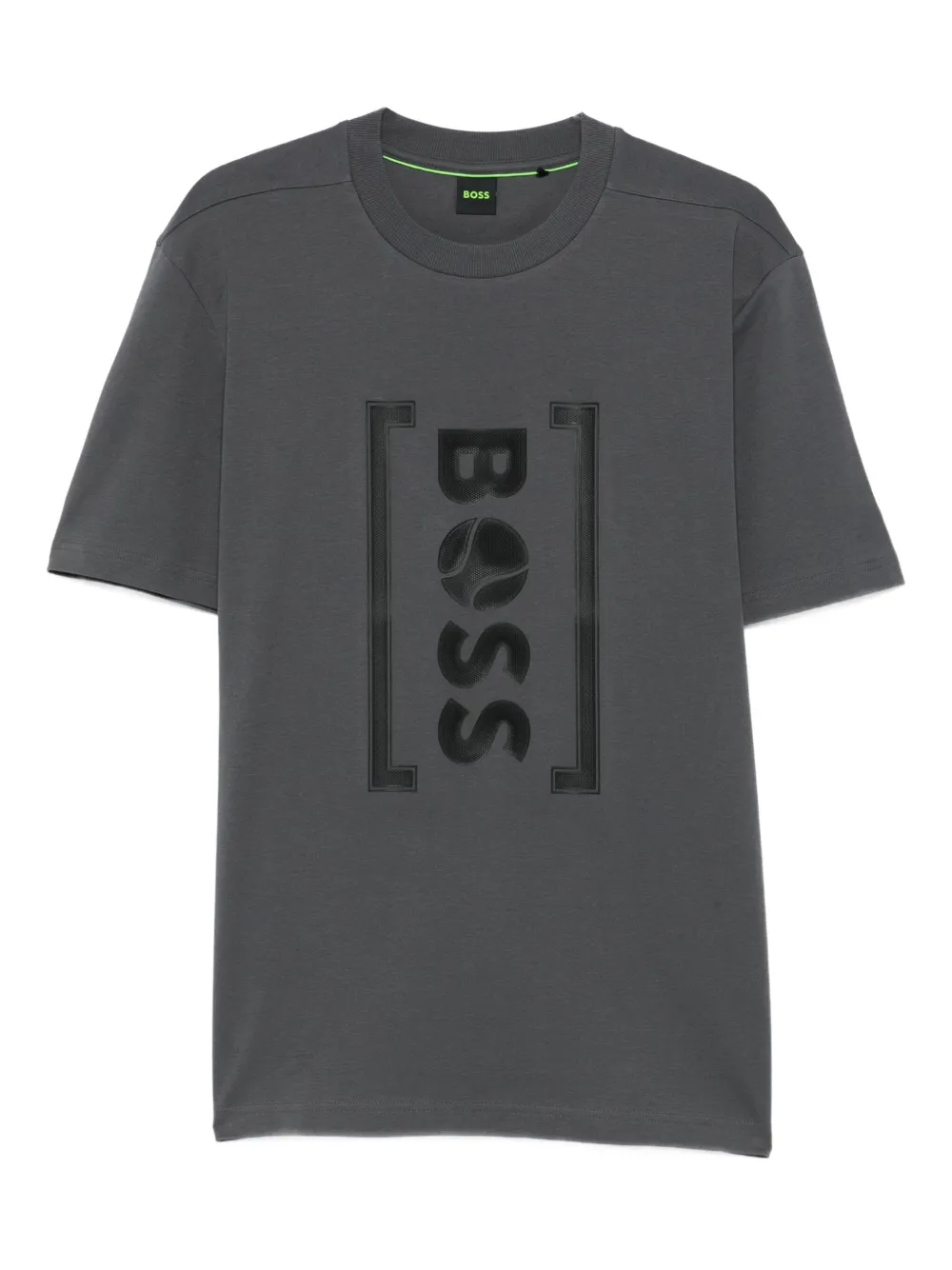 BOSS logo-print cotton T-shirt - グレー BOSS logo-print cotton T-shirt - グレー