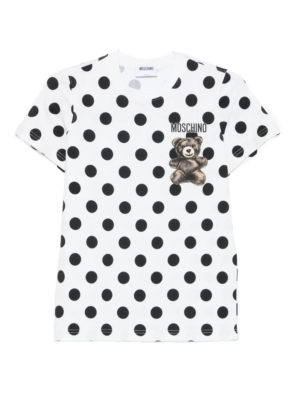 Moschino polka-dot teddy-print T-shirt - ホワイト Moschino polka-dot teddy-print T-shirt - ホワイト