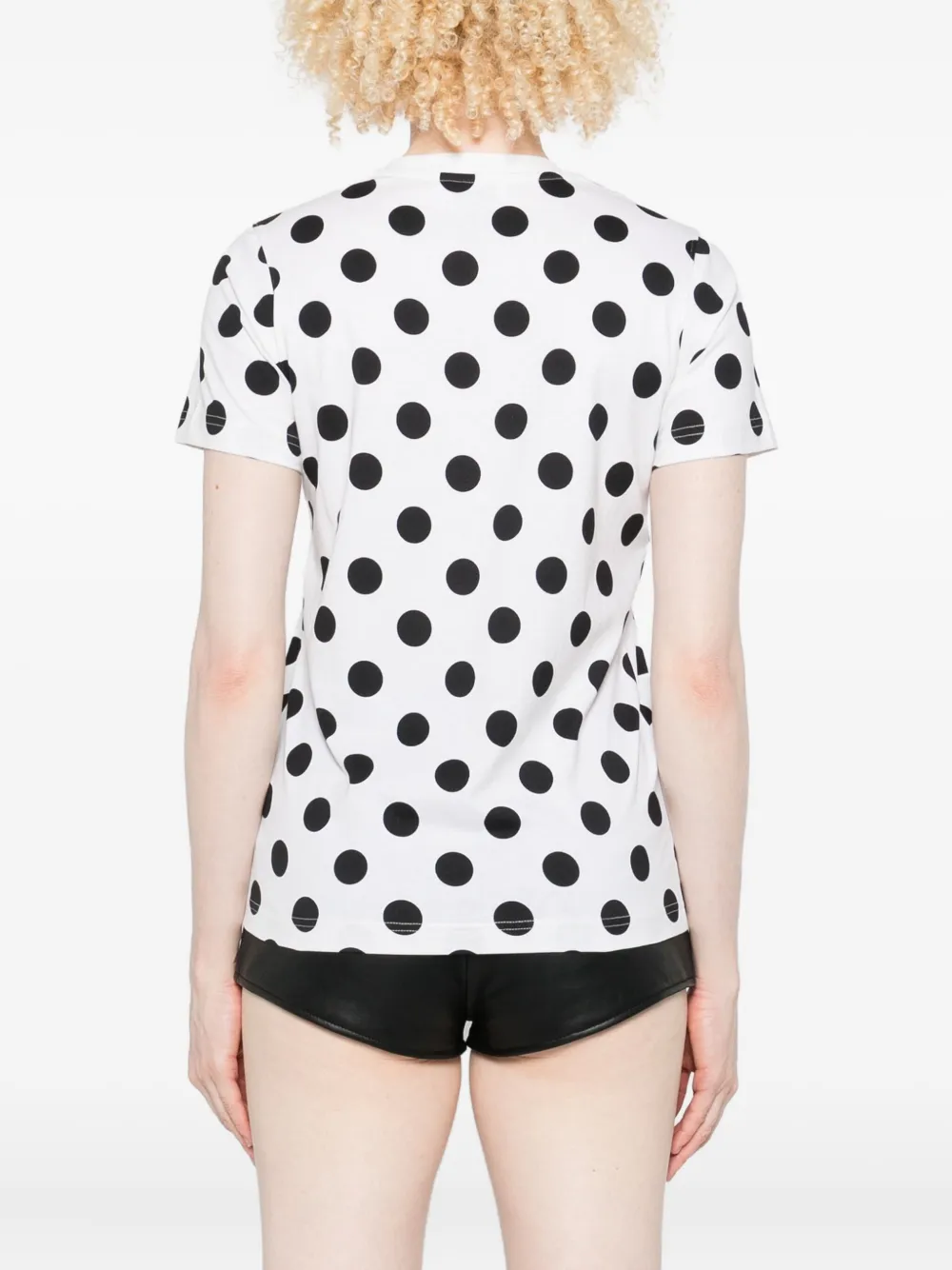 Moschino T-shirt met stippen en teddybeerprint Wit