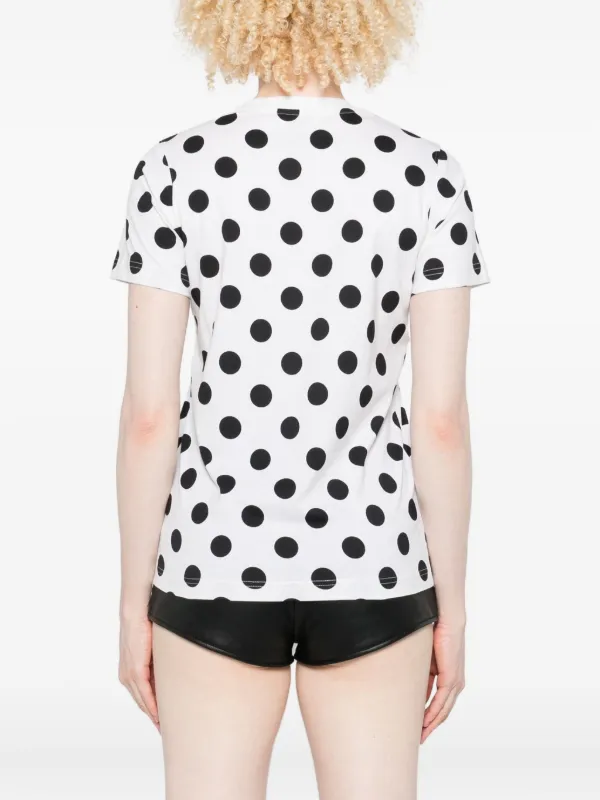 MOSCHINO ドット柄ショートパンツ IT 38 Moschino ポルカドット Tシャツ | ホワイト | FARFETCH JP