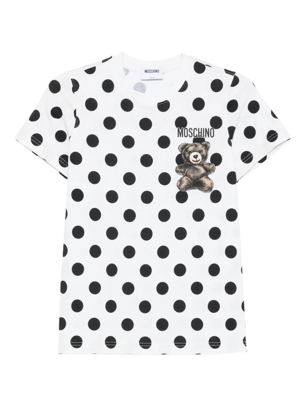 Moschino polka-dot teddy-print T-shirt | White | Image 1