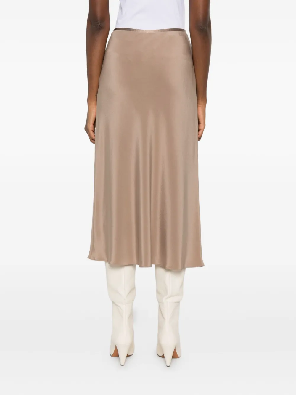 Max Mara Bias-cut Midi Skirt In Neutral