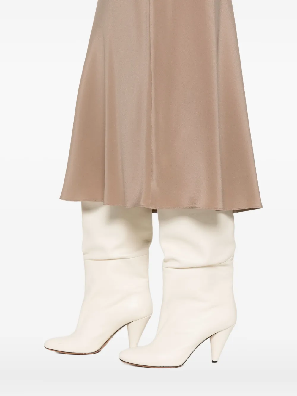 Max Mara Bias-cut Midi Skirt In Neutral